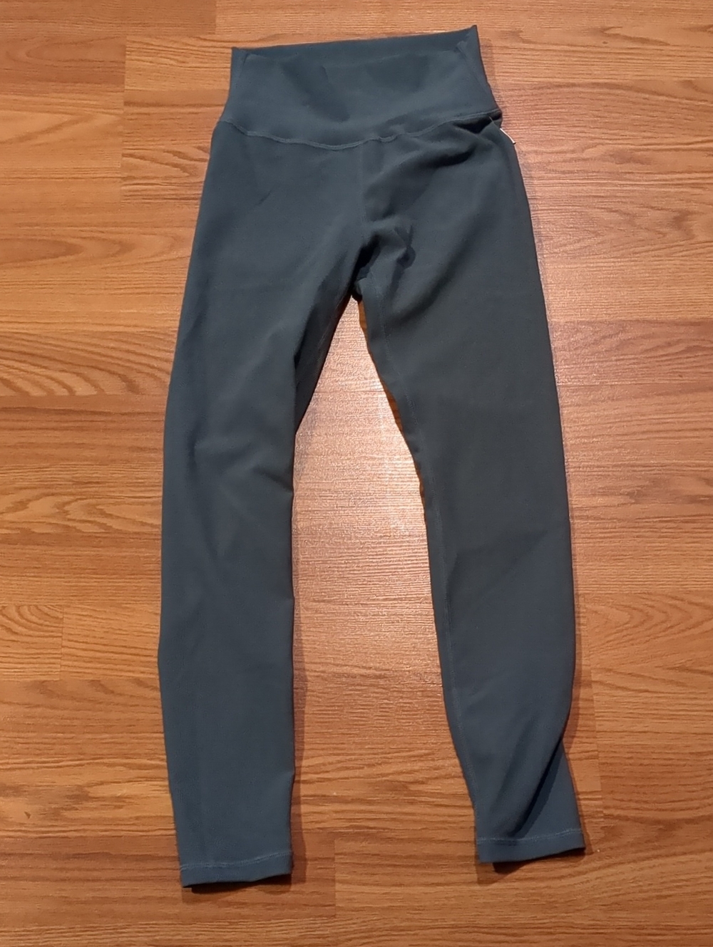 Allfenix Ribbed Seamless Leggings Sage Green High Waisted Activewear XS